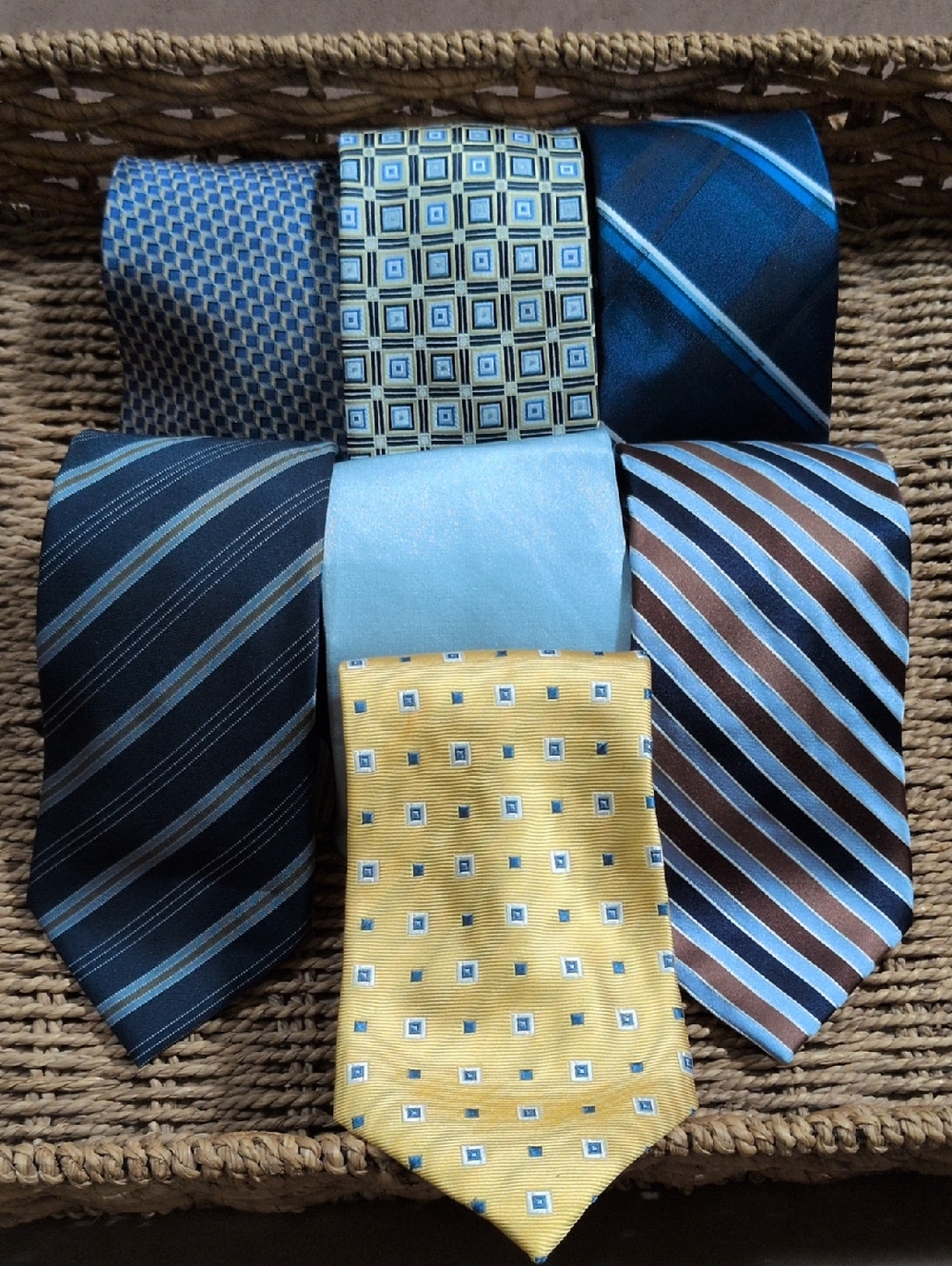 Men's Misc. Designers Lot of 7 Silk & Polyester Ties